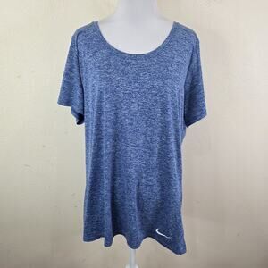 Nike Dri Fit Dry Legend Scoop Veneer T-Shirt Heather Blue Women’s XL Dri Fit